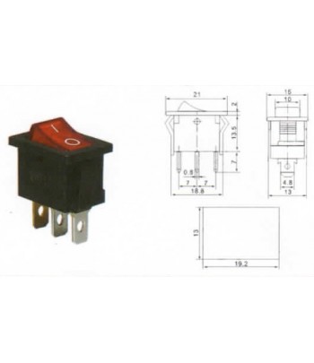 INTRERUPATOR 6.5A 250V ROSU...